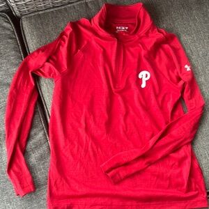Under Armour Phillies MLB Red Kids quarterzip phillies